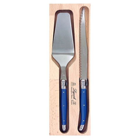 Laguiole Cake Slice Server Set Navy