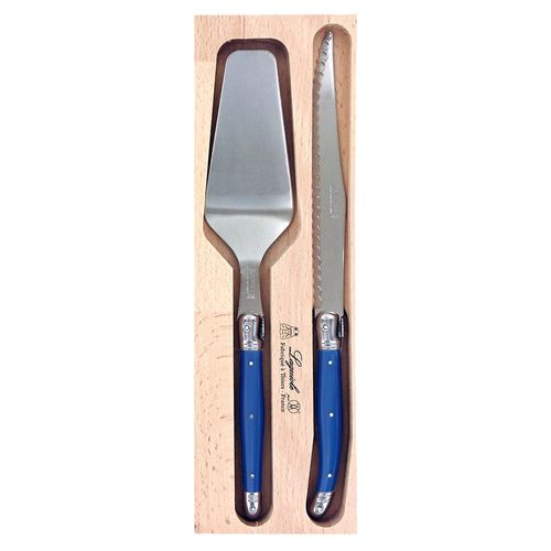 Laguiole Cake Slice Server Set Navy