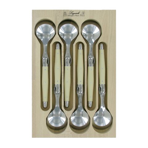 Laguiole Soup Spoon Ivory 6pc Set