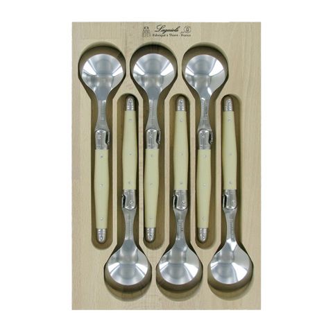 Laguiole Soup Spoon Ivory 6pc Set