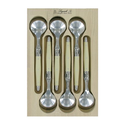 Laguiole Soup Spoon Ivory 6pc Set