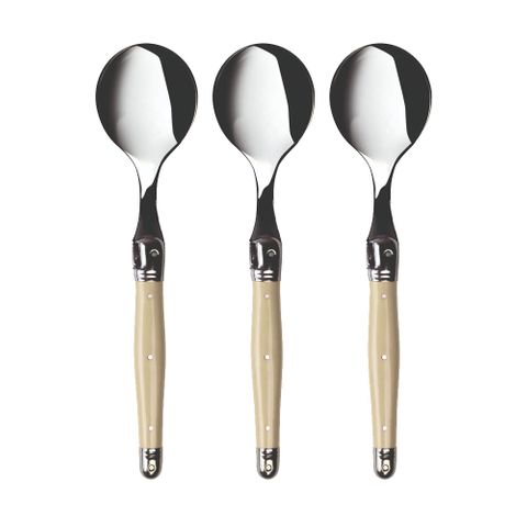 Laguiole Soup Spoon Ivory (3)