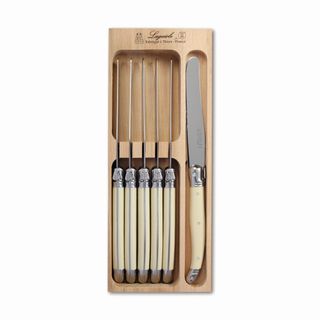 Laguiole Table Knife Set 6 Ivory