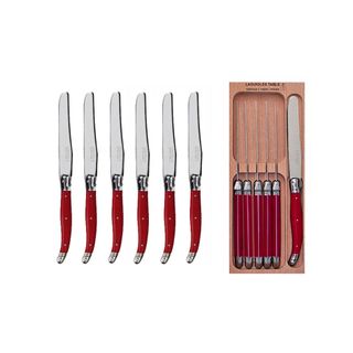 VERDIER TABLE KNIFE SET 6 RED