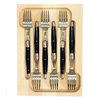 Laguiole Fork Set 6 Black
