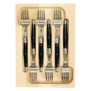 Laguiole Fork Set 6 Black