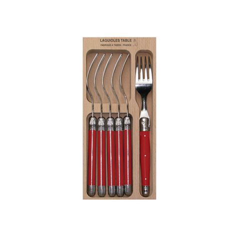 Verdier Fork Set 6 Bright Red