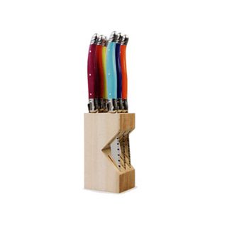 Laguiole Steak Knife Block Set 6 Multi