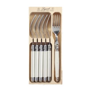 Laguiole Fork Set 6 White