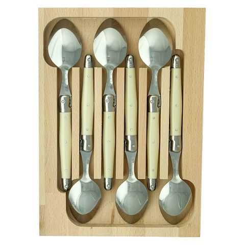 Laguiole Dessert Spoon Set 6 Ivory