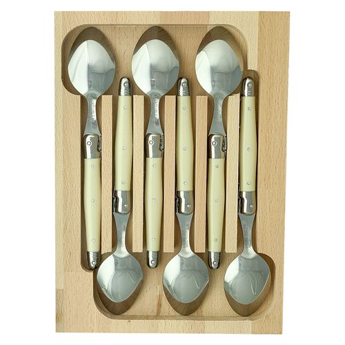 Laguiole Dessert Spoon Set 6 Ivory