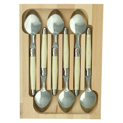 Laguiole Dessert Spoon Set 6 Ivory