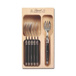 Laguiole Cake Forks Set 6 Black