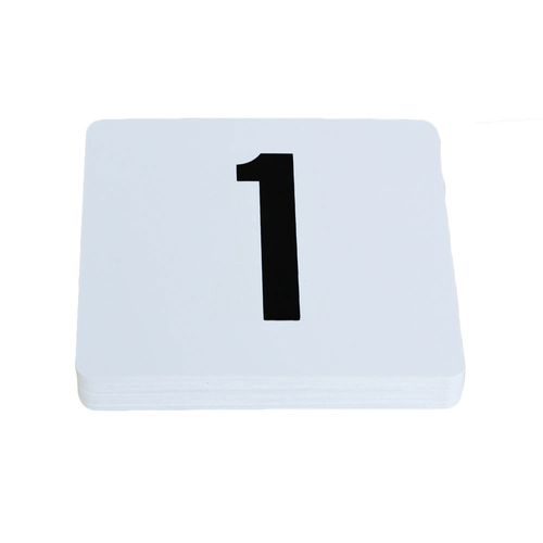 Table Number Set 1-50 White