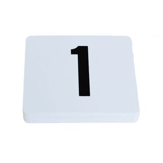 Table Number Set 1-50 White