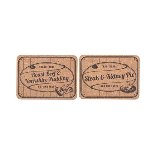 Cork Table Mats Steak N Kidney