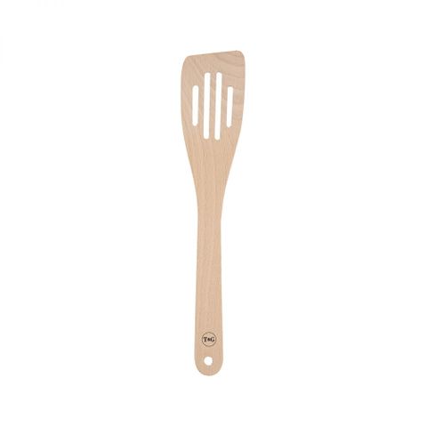 Curved Slotted Spatula Beech 300mm (6)