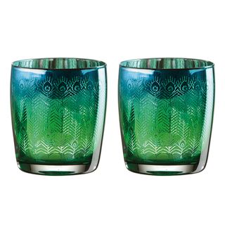 Artland Peacock Dof Tumbler Set Of 2