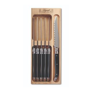 Laguiole Steak Knife Set 6 Black