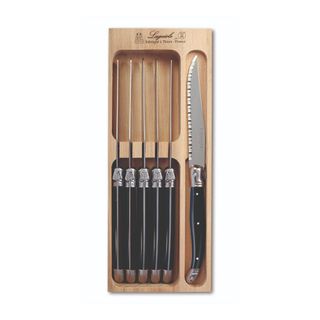 Laguiole Steak Knife Set 6 Black