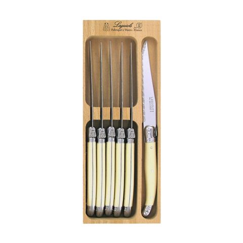 Laguiole Steak Knife Set 6 Ivory