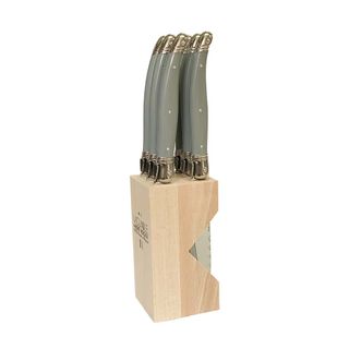 Laguiole Steak Knife Block Mouse Grey