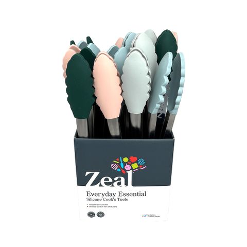 Zeal Tongs 10" Silicone Head (15)