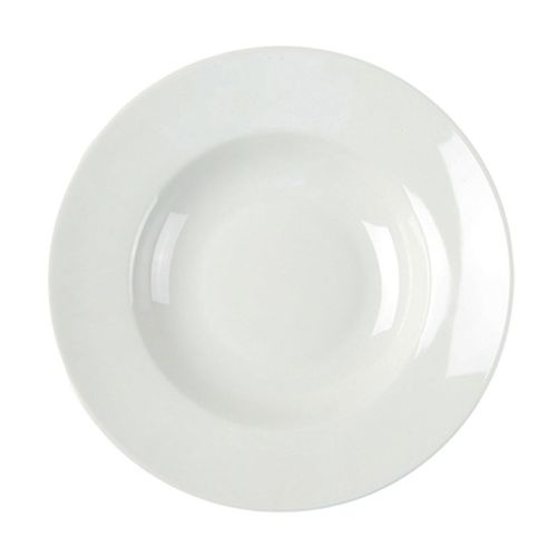 White Rimmed Soup/pasta Plate 22cm