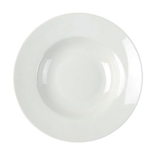 White Rimmed Soup/pasta Plate 22cm