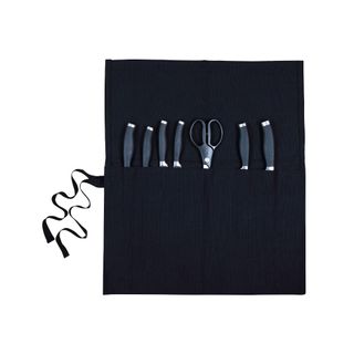 Dexam Black Canvas Knife Roll