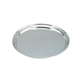Serving Tray Round 35cm Stainless Steel