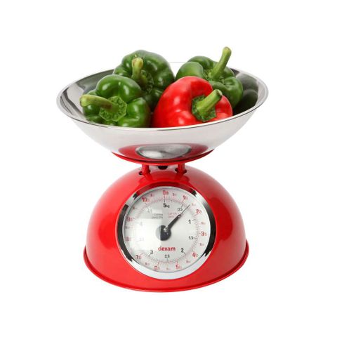 Dexam Retro Kitchen Scales Red