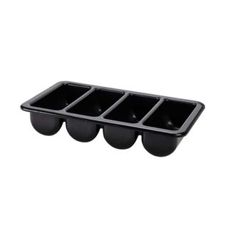 Cutlery Box 4 Comp Black