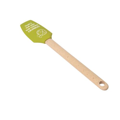 Silicone Spatula Beech Handle Green