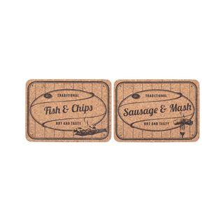 CORK TABLE MATS FISH N CHIPS