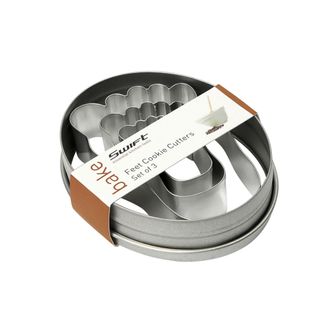 DEXAM FEET COOKIE CUTTERS SET 3 WITH TIN (3)