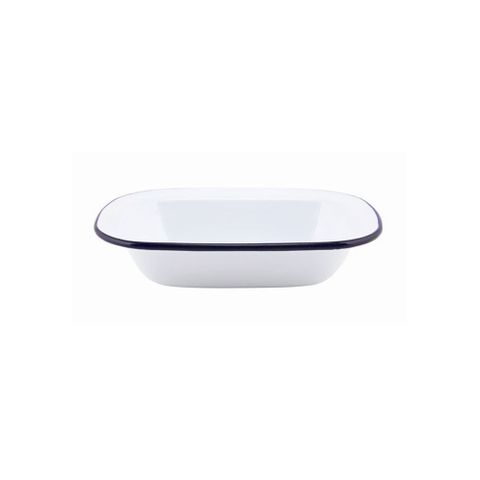 Falcon Pie Dish Oblong Enamelware 26cm