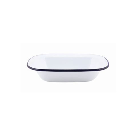 Falcon Pie Dish Oblong Enamelware 18cm