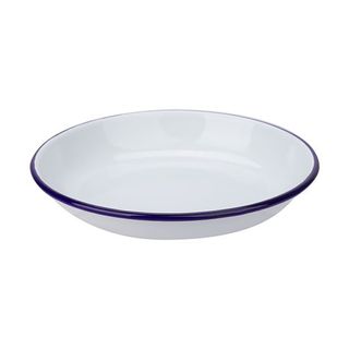 Rice/pasta Plate Enamelware White 18cm