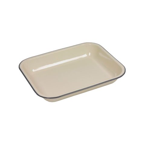 Falcon Bake Pan Enamelware Cream 28cm