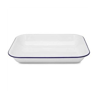 Falcon Bake Pan Enamelware White 28cm