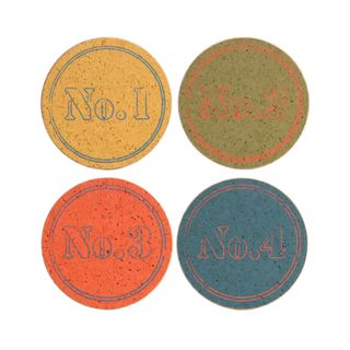 COLOUR BY NUMBER COASTERS (8)