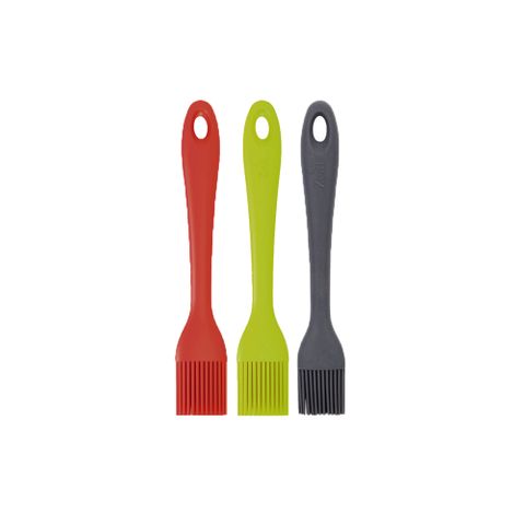 Zeal Silicone Brush Set(12) Gry/lime/red
