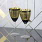 Artland Midnight Peacock Wine Glass Set2