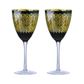 Artland Midnight Peacock Wine Glass Set2