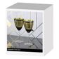 Artland Midnight Peacock Wine Glass Set2