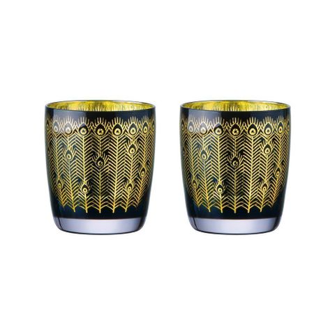 Artland Midnight Peacock Dof Tumbler Set2