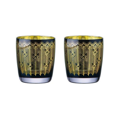 Artland Midnight Peacock Dof Tumbler Set2