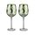 Artland Tropical Leaves Wine Glass (2)