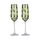 Tropical Leaves Champagne Flute (2)